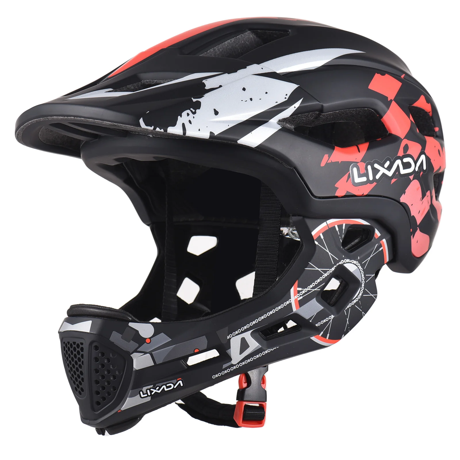 

Kids Cycling Helmet Detachable Full Face Helmet Adjustable Cycling Helmet for Children MTB Mountain Road Cycling