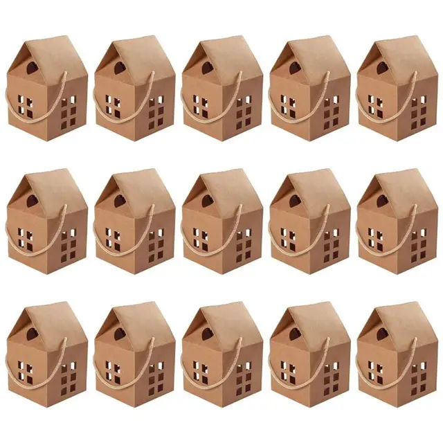 빈 종이 집 모양 사탕 상자: 축하를 더욱 특별하게