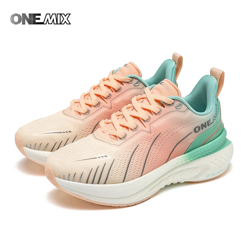 ONEMIX 여성용 블랙 통기성 운동화, 핑크 패션 댐핑 스포츠 신발, 2024 디자이너, 무료 배송