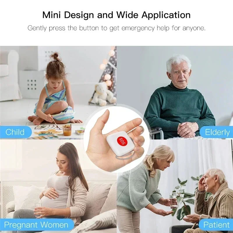 TUYA ZigBee SOS Button Smart Sensor Alarm Elderly alarm Waterproof Emergency Panic Button Tuya Smart Life App Remote Control