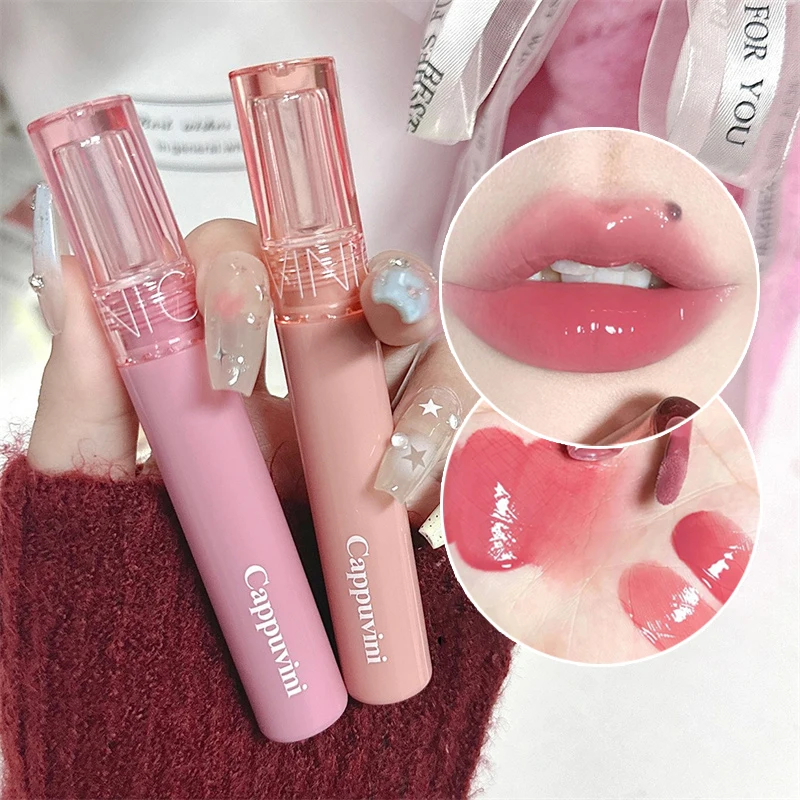 Waterproof Jelly Lip Glaze Moisturising Glossy Tint Lip Makeup_voghion.com