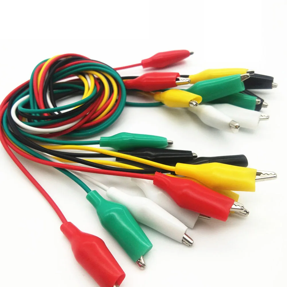 Small Double-Ended Alligator Clip Cable Electrical Clip Insulated Power Terminal Test Leads Wire Blocks Clamp Connectors 48cm