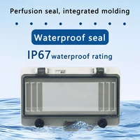 IP67 โปร่งใสกันน้ําป้องกันหน้าต่าง Circuit Breaker กล่องสวิทช์ป้องกันไฟฟ้ากล่องกระจายแผง 4