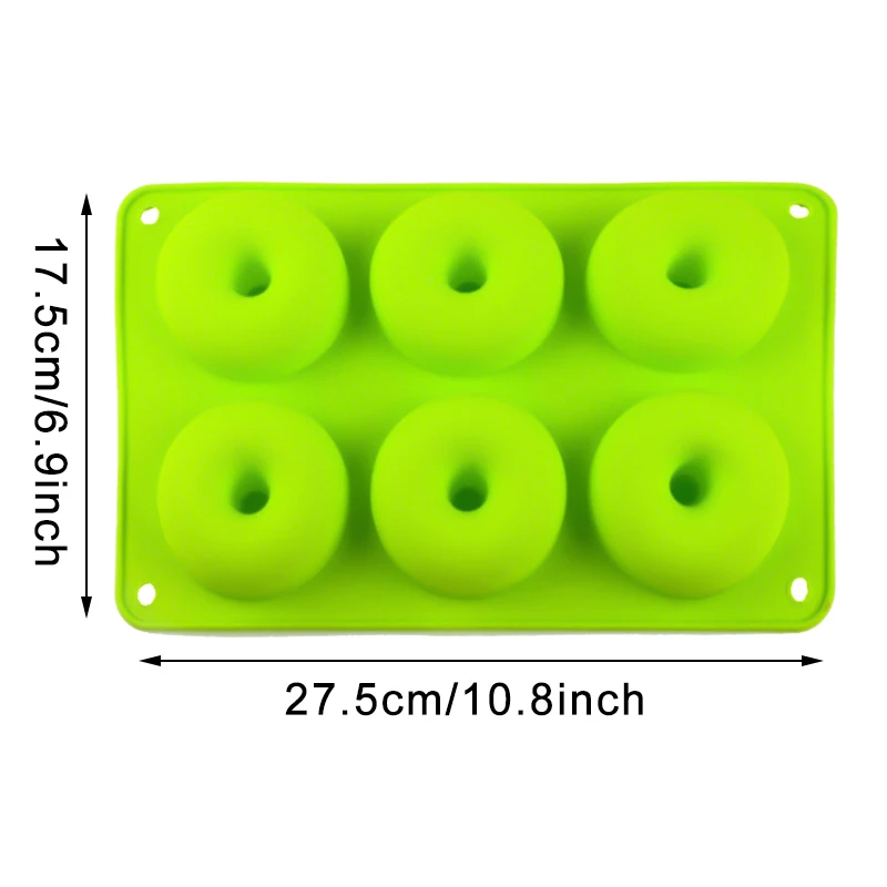 Stampo In Silicone 6 Cavità Per Ciambelle E Muffin – 2 Pezzi, Antiaderente, Resistente Da -40°C A 230°C, Per Forno E Microonde