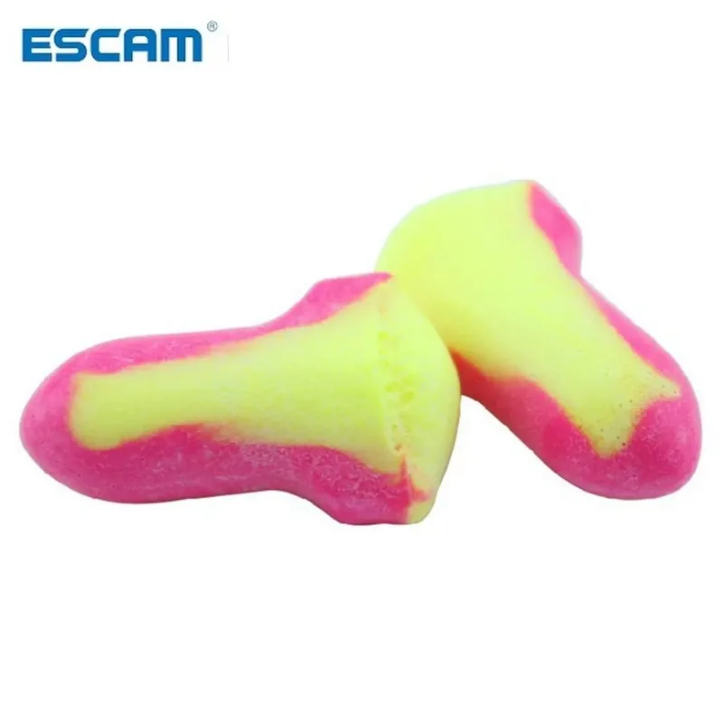 Paire de bouchons d'oreilles en mousse NRR 32dB, prêts à être insérés