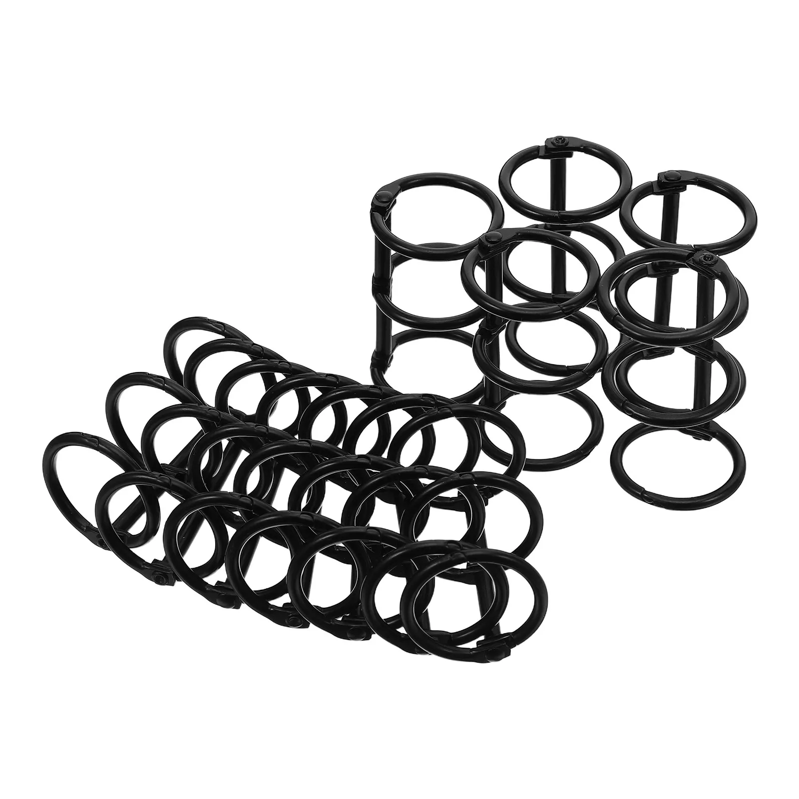 20Pcs 금속 바인더 링 오피스 조직을 위한 개방형 니켈 도금 철 DIY 바인더..