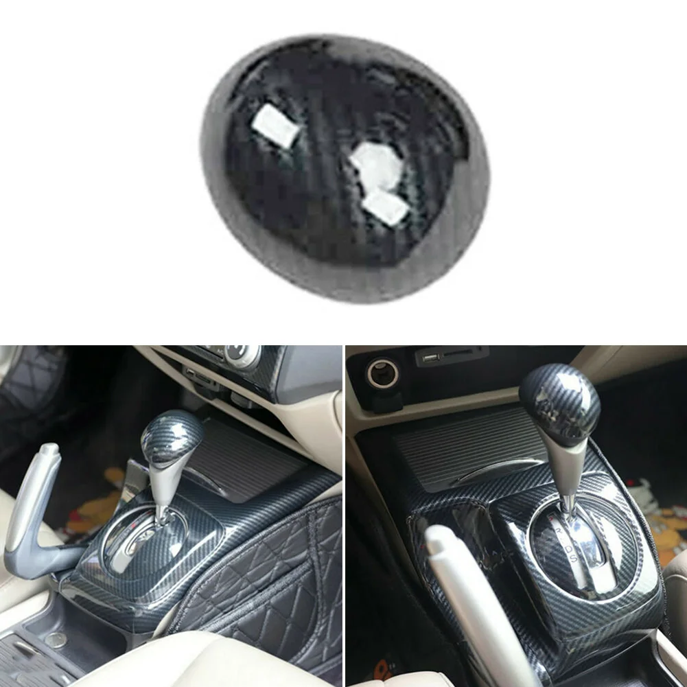 

1x For Honda Civic 2006-2011 Carbon Fiber Color Gear Shift Knob Head Trim Cover Premium And Stylish Decorative Accessories