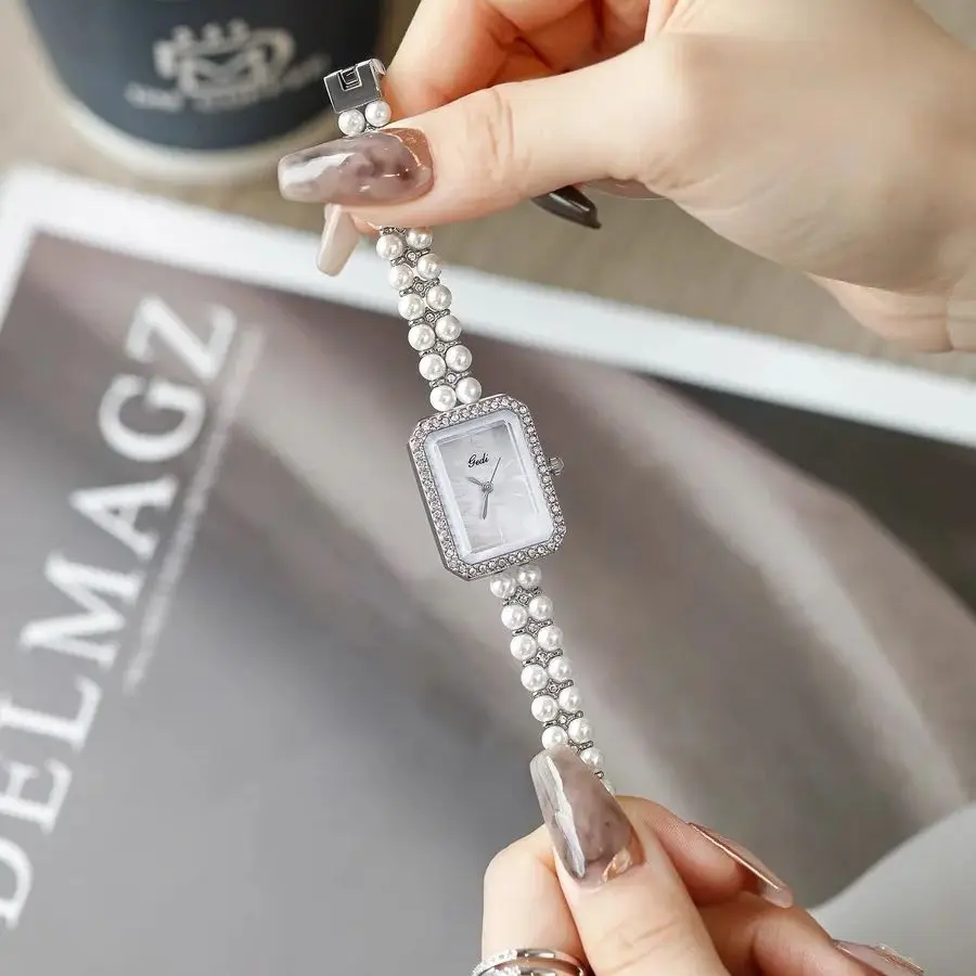 Pearl Bracelet Vintage Jewelry 2024 New Quartz Women's Watch