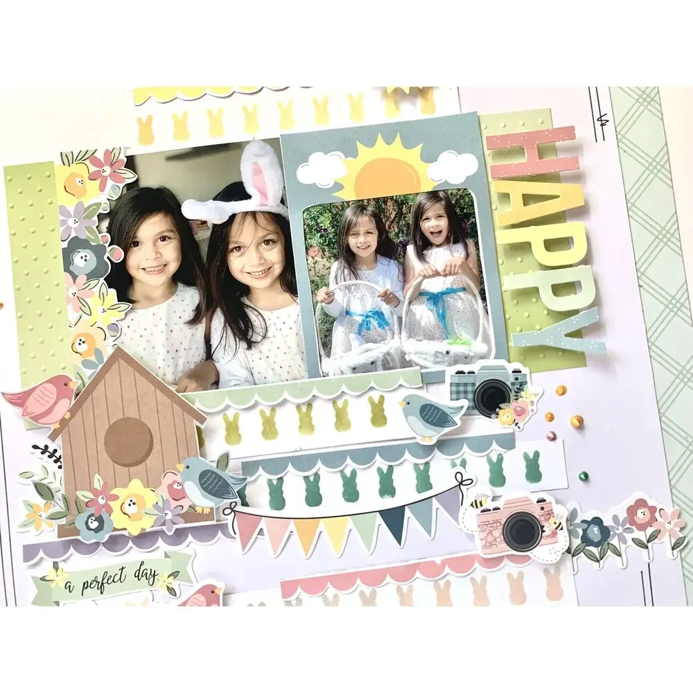Layered Set Easter Eggs Stencil Scrapbook Diary Decoration Embossing Template DIY Greeting Card Handmade