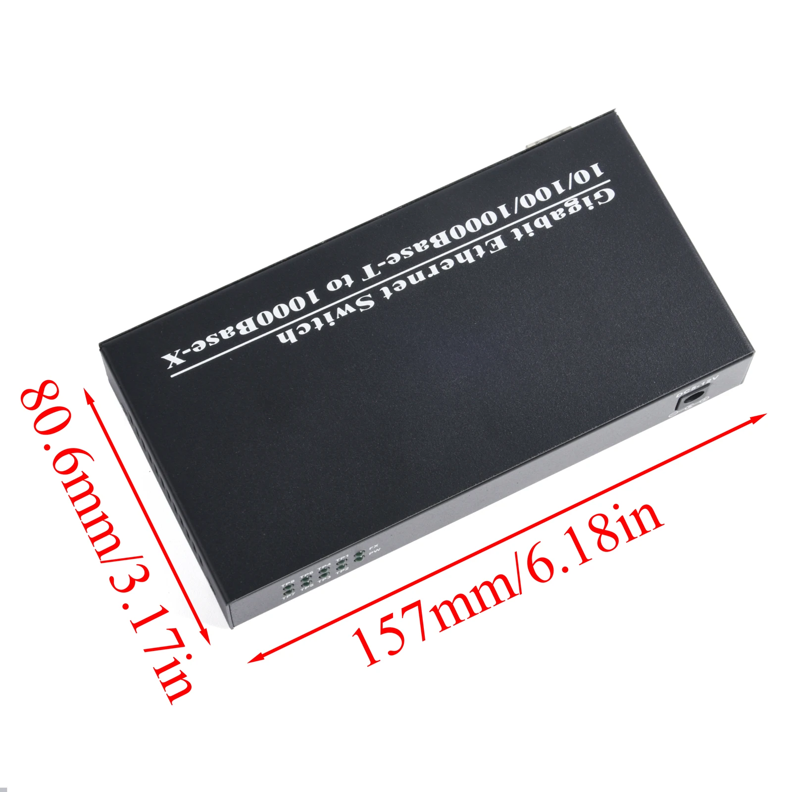 1PCS Gigabit SFP Media Converter 1 SFP to 8 RJ45 Transceiver 10/100/1000M Fiber Optic Switch With 3KM/20KM LC/SC Module