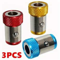 Magnetic Alloy Bit Holder Set with Anti - Slip Rings - 3 - Piece Set for Enhanced Screwdriver Bit Performance (MULTI)