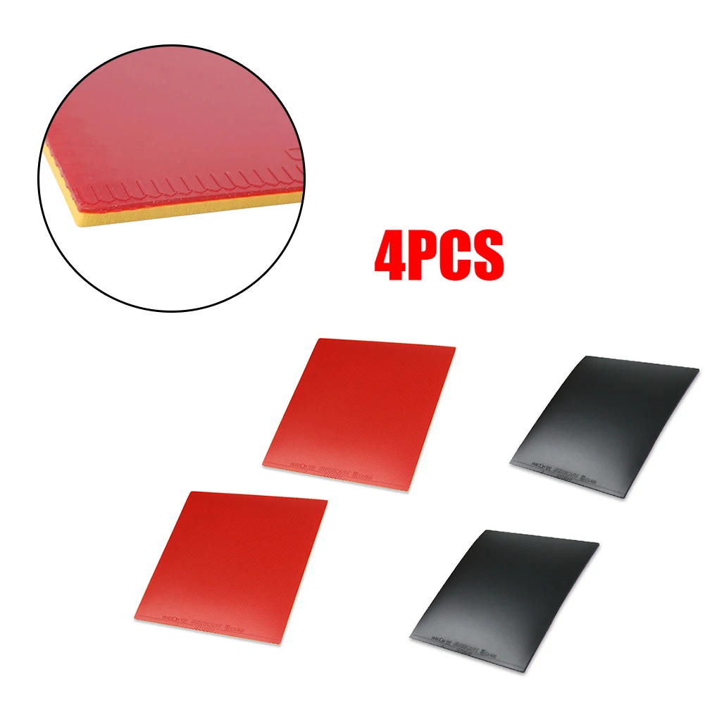 

Ping Pong Rubbers With Sponge Rubbers with Sponge 4pcs Black Good Control Pips-in Reactor Red Ruber Sensitive Feel