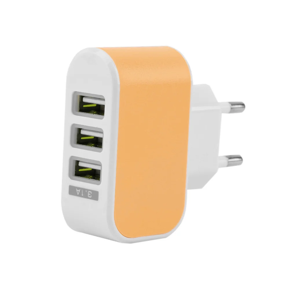 

USB Universal- 3 USB Ports Outlet Wall 3 1A/ 5V Plug With LED Light, Compatitable For 7/ 6s/ S8/ Tablets/ Nexus/// And With