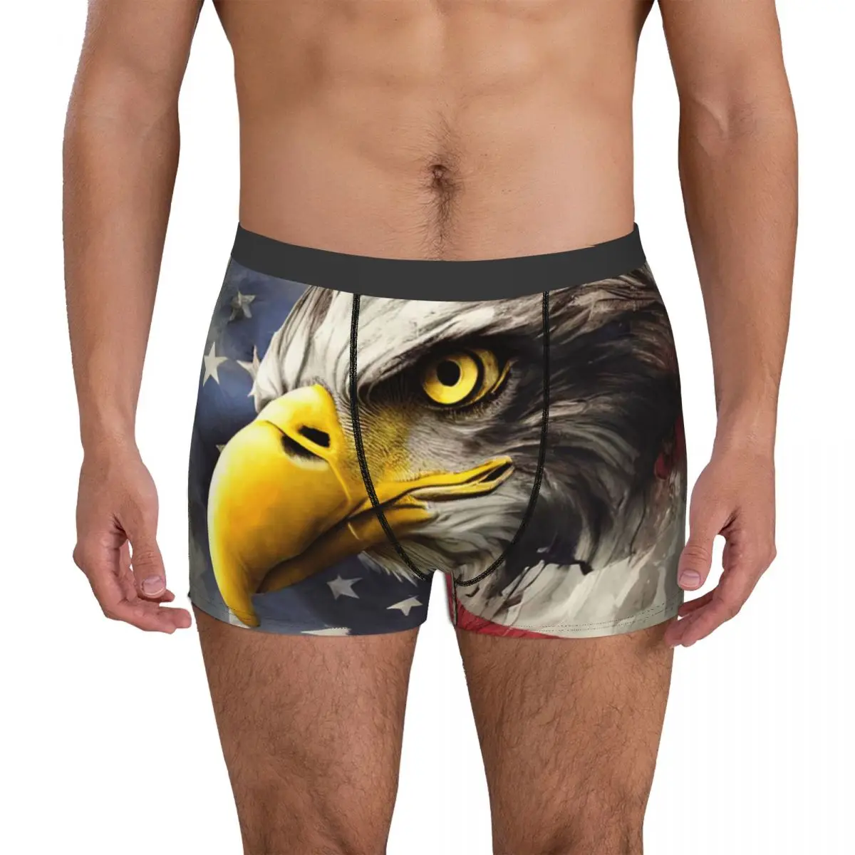 American Bald Eagle Underpants Cotton Panties Men's Underwear Ventilate Shorts