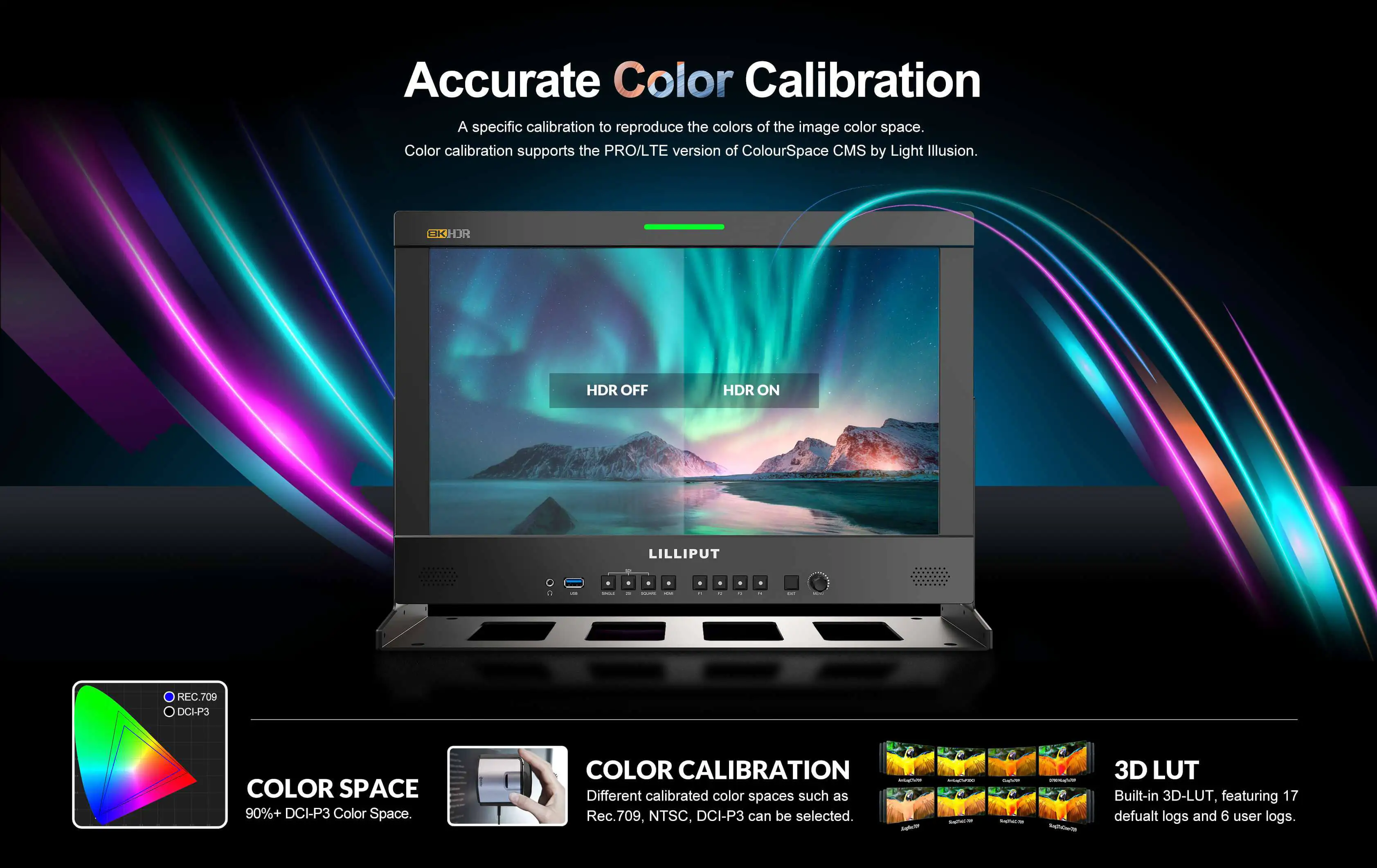 Q18-8K 17.3 inch 8K 12G-SDI 3840*2160 400nits studio production monitor Optional