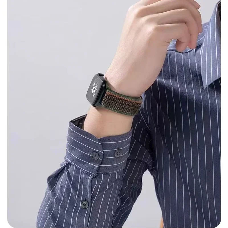 Nike Nylon Sport Loop Bracelet for Apple Watch - Compatible Sizes 42mm-49mm