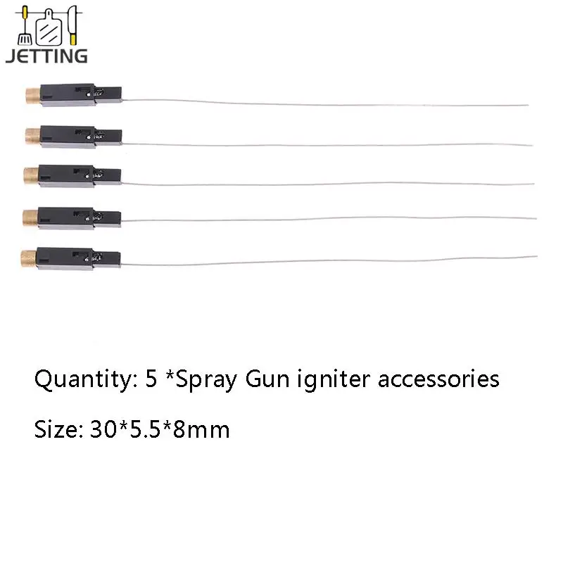 30x5.5x8mm Piezoelectric Fire Wire Copper Cap Electronic Igniter For Spray Gun Lighter Stove Accessories Cooker Supplies 5Pcs Gas Stove Igniter