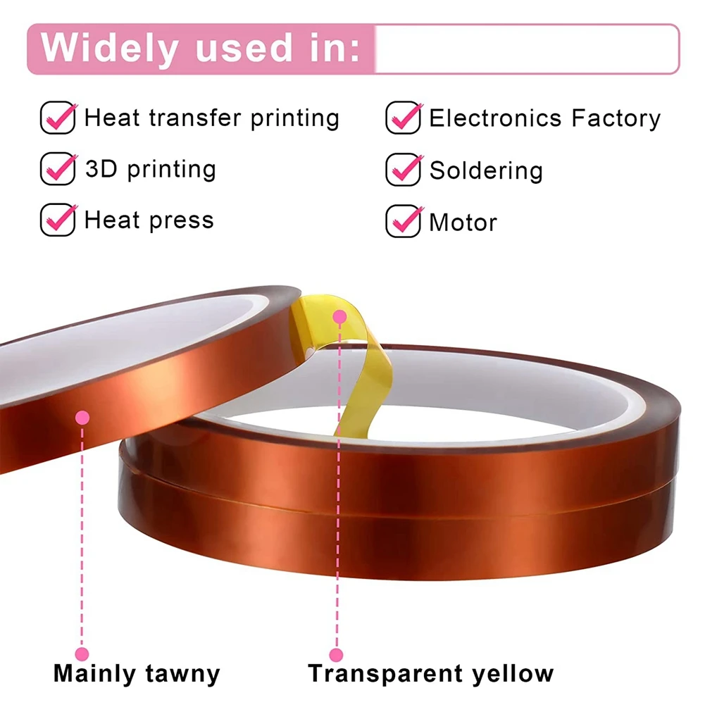 Heat Resistant Gloves and 3 Rolls 10mm X33M 108Ft Heat Press Tape