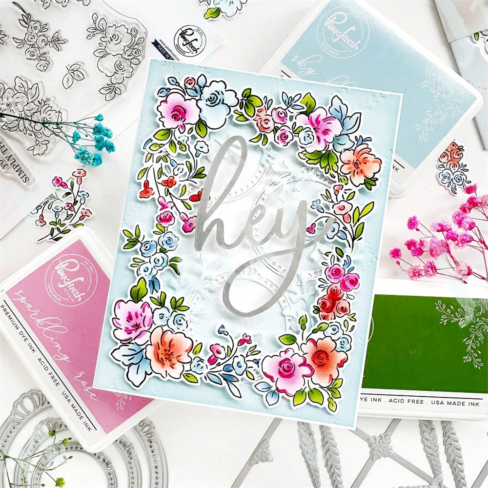 Blooming Grace Friends Metal Cutting Dies Stamps Stencil for Washi Tape Scrapbook Diary Decoration Embossing Template