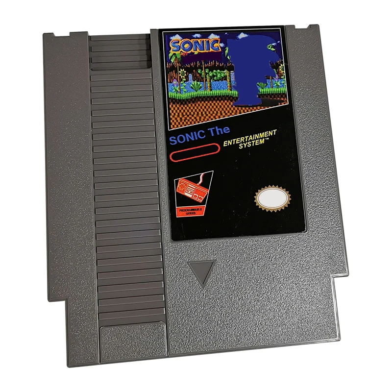 Sonic The NES Cartridge Retro Classic Video Game Card For 8 Bit