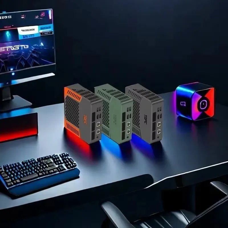 2025 Cheap AMD Mini PC Ryzen 9 7940HS R7 8845HS USB4.0 Dual LAN 2x DDR5 PCIe 4.0 Windows 11 Pocket Gaming Mini Computer WiFi 6E 6