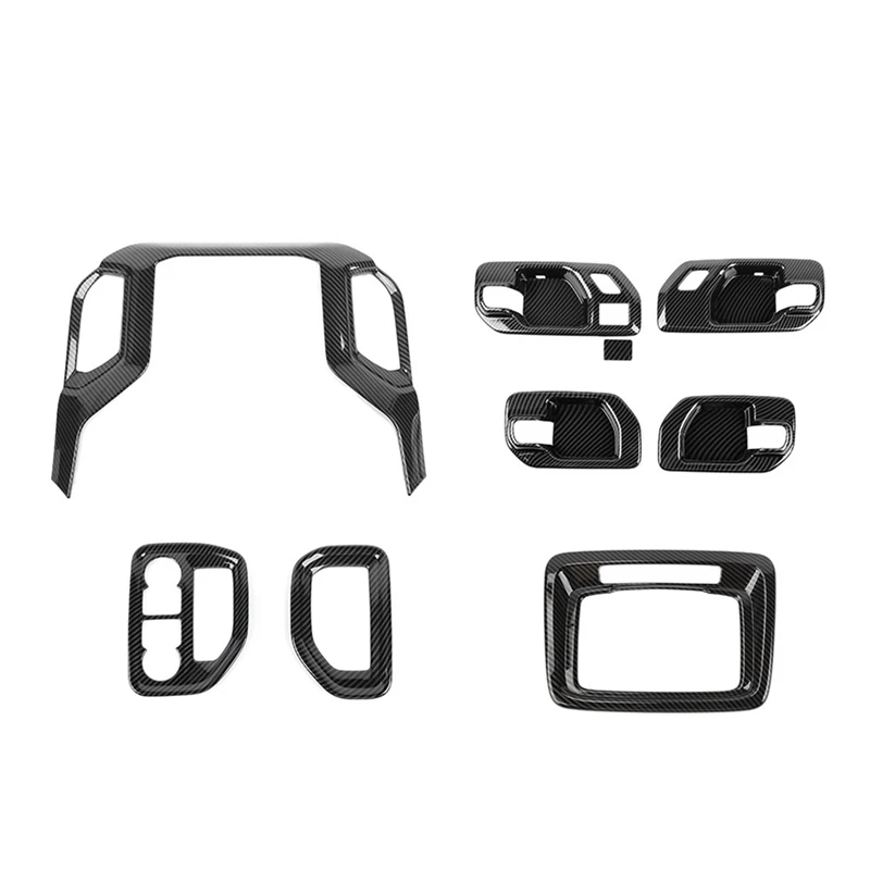 

For Chevrolet Silverado 1500 GMC Sierra 1500 2019-2022 Car Center Console Dashboard Kit Trim Interior Parts Accessories