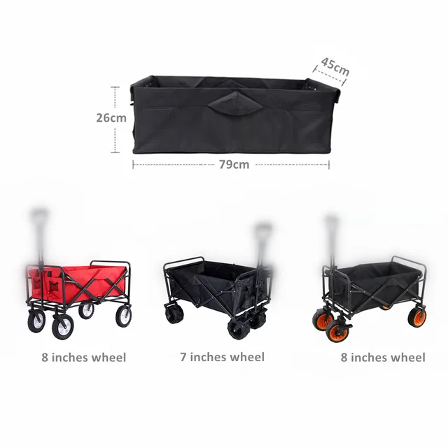 Mindig L79Xw45Xh26Cm Használati Beális Bérés/Camping Cark Bérés 7,8 Hüvelykes Kerék Segédkocsihoz - Image 3