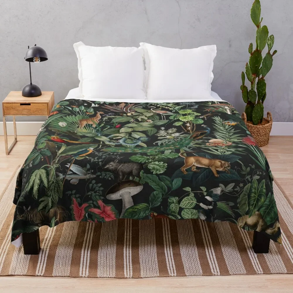 Midnight Rainforest I Throw Blanket Softest Blankets For Bed Blankets