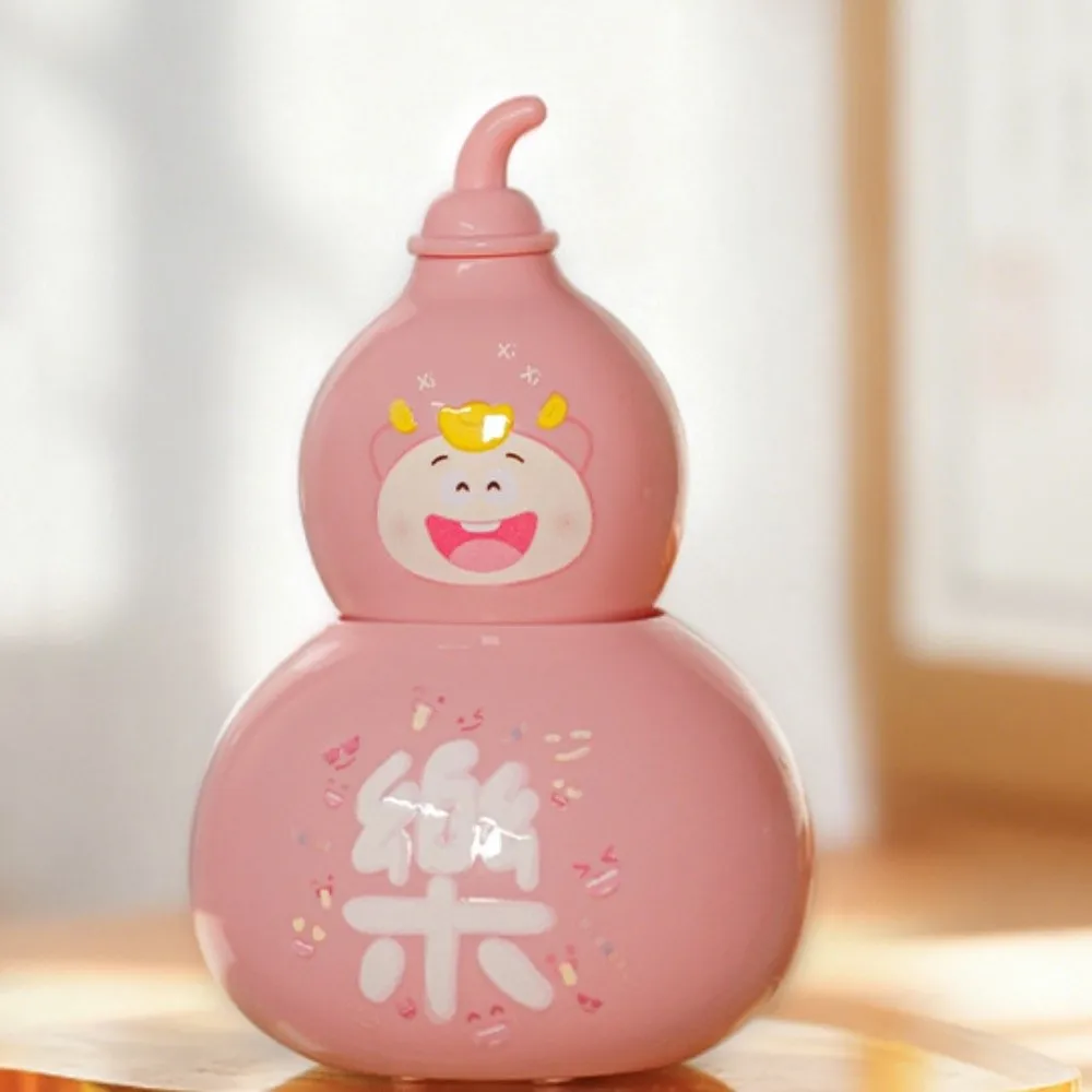 Solar Energy Lucky Gourd Ornaments Smooth Automatic Swing Lucky Gourd Statue Creative Cartoon Wealth Gourd Figurine Car Interior