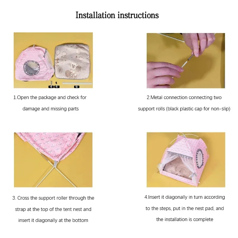 1PCS Cat Broken Flower Tent Semi Enclosed Pet Tent Nest Universal For All Seasons Cat And Dog Nest Pet Supplies