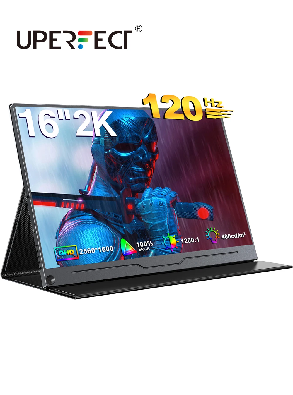 UPERFECT UPlays J2 120 Гц 2K портативный игровой монитор 16-дюймовый монитор для ноутбука 2560x1600 500 нит HDR FreeSync с VESA и умным чехлом Матовый IPS Eye Care Внешний второй экран для коммутатора Huawei Xiaomi