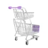 Mini Supermarket Shopping Trolley Mini Shopping Cart Desktop Model Children's Toys Home Decoration Miniature Toy Gifts 1