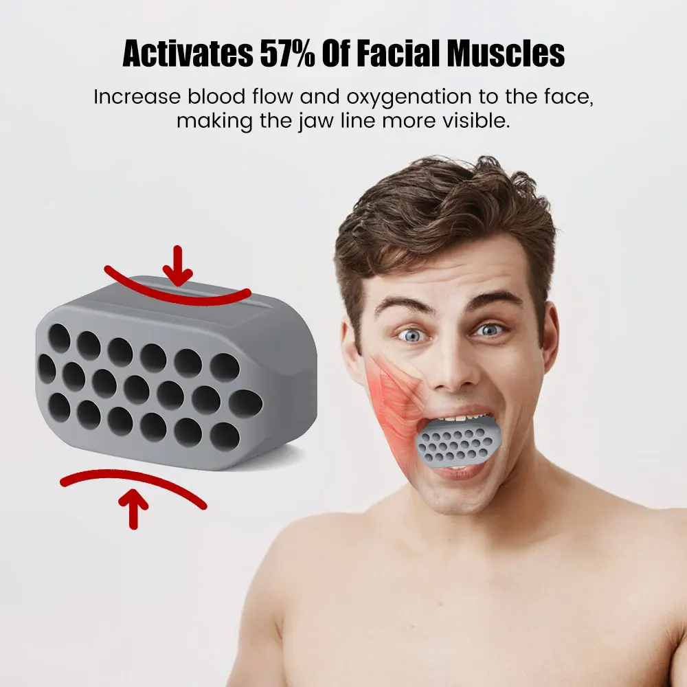 2/1pcs JawLine Exerciser Ball Facial Jaw Muscle Toner Trainin Fitness Anti-aging Food-grade Silica Face jawline exercise fitness jaw exerciser