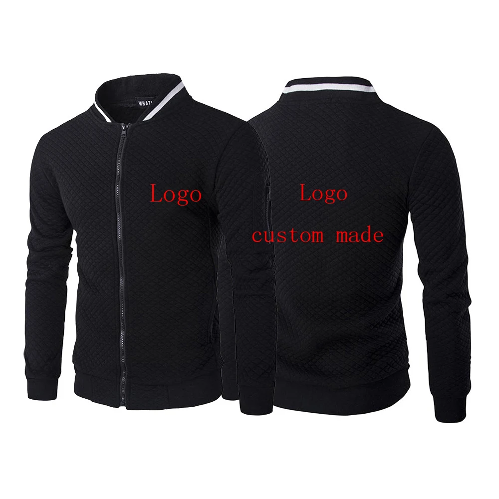 

2023 New Men Logo Customization Spring and Autumn Fashion Solid Color High Quality Delicate Warm Casual Zipper Jacket Coat