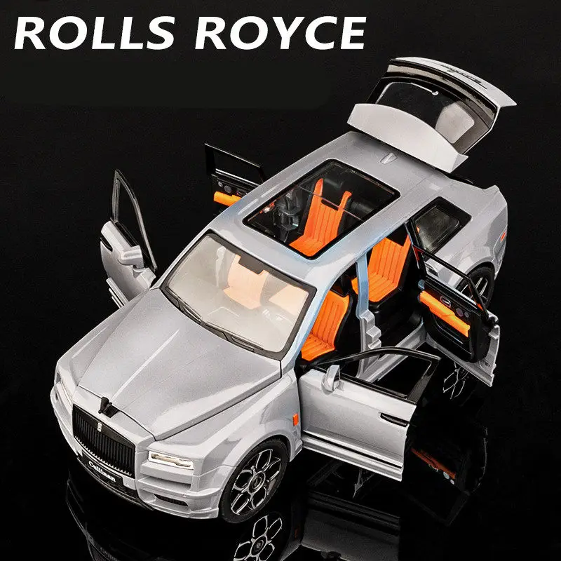 1/24 Rolls Royce Suv Cullinan Alloy Car Model Diecast Toy Vehicles Metal Car Model Collection Sound And Light Giocattolo Per Bambini Regalo