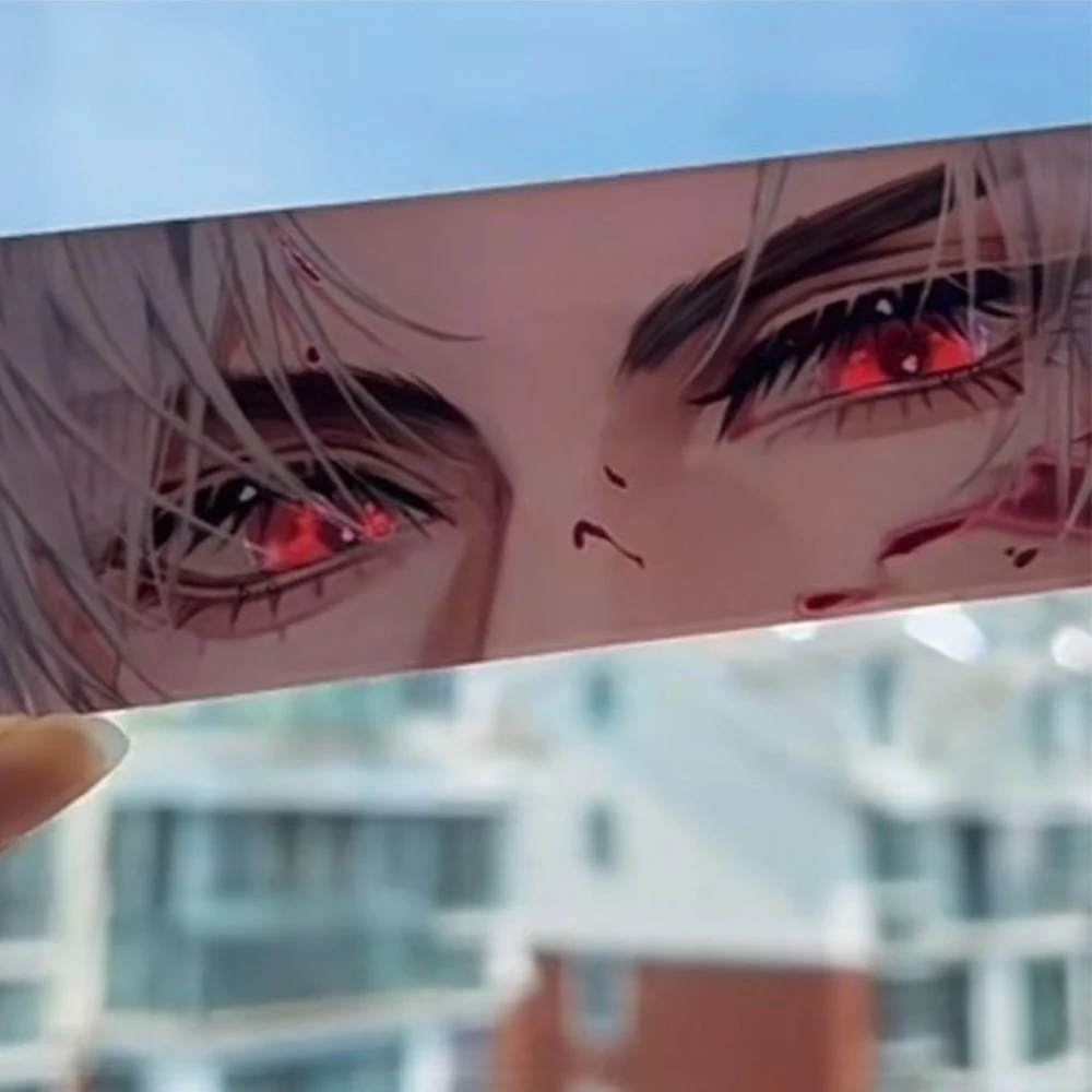 Game Love and Deepspace Acrylic Sylus Eyes Reflective Card Cosplay Cartoon Eye Strip Change Cards Raster Card Bookmark Xmas Gift anime cosplay props
