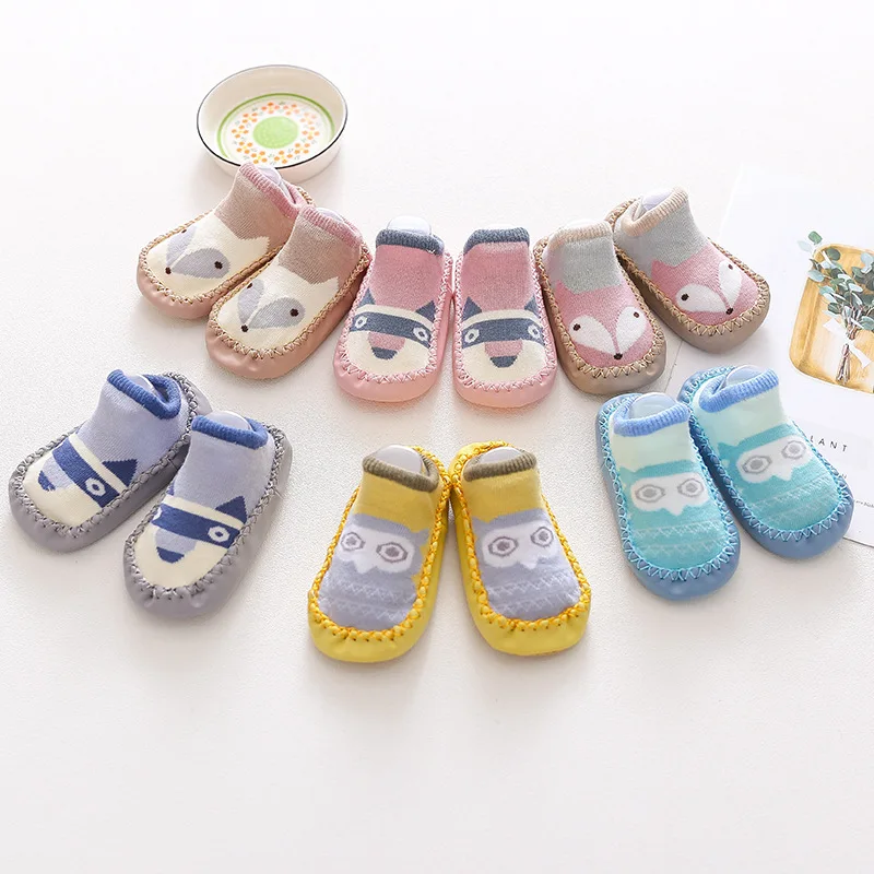 Baby Cute Cartoon Floor Socks for Girls Boys Infant Newborn Children Socks Shoes Boot Anti Slip Soft Sole Toddler Home Shoes