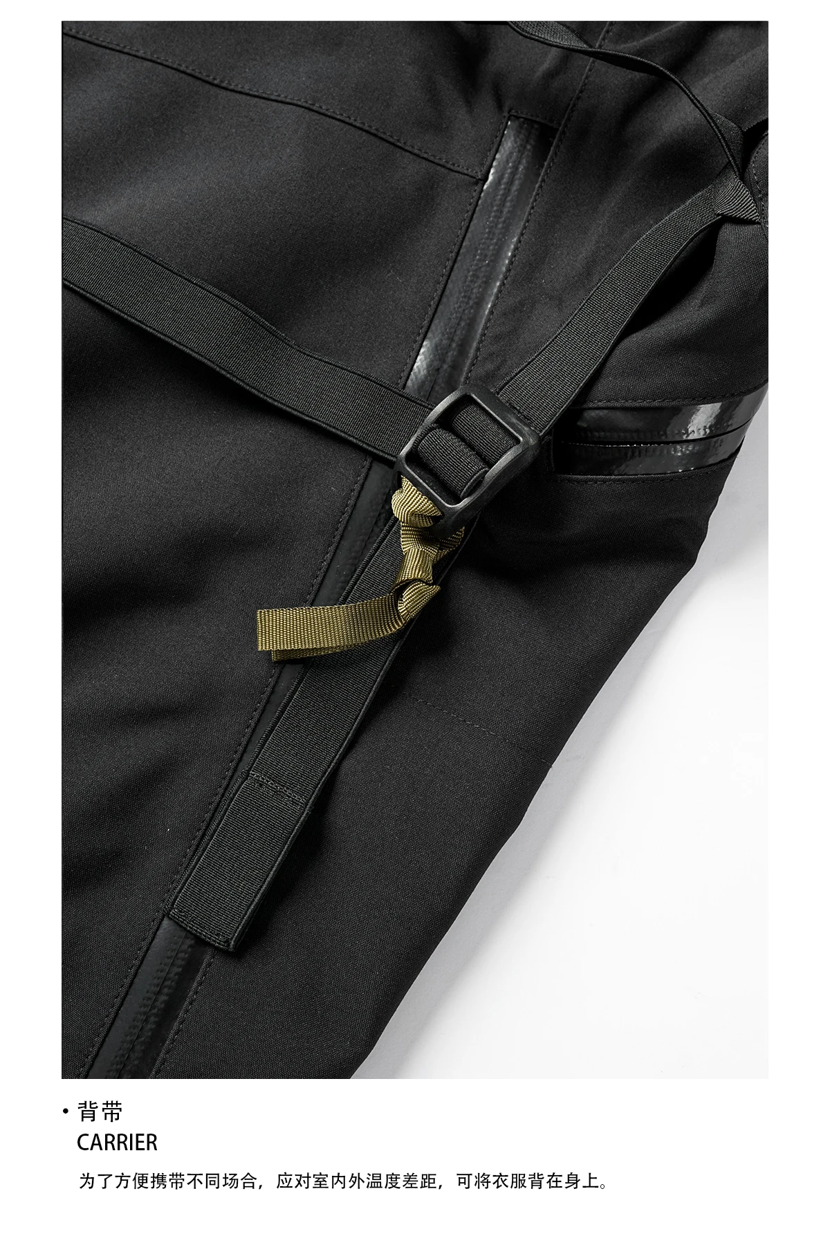 Ninja warning Storm techwear Jacket flak pocket waterproof seam sealed polyamide 3L fabric detachable hood