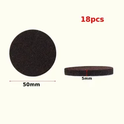 Round Furniture Felt Pads - Anti - Scratch Floor Protectors for Chairs, Tables, and Couches (Brown 50mm Round)