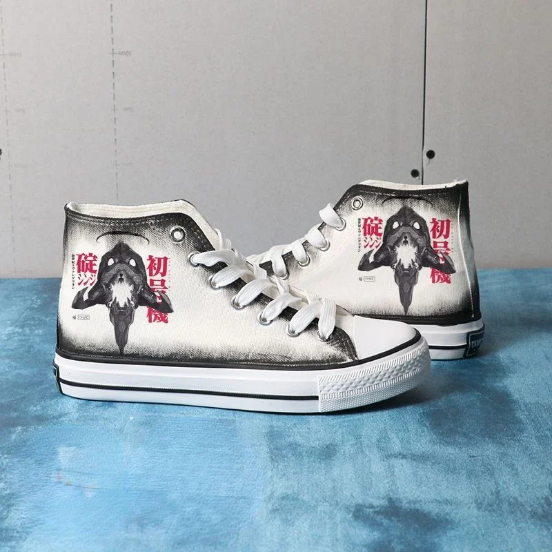 EVANGELION Eva Canvas Shoe Anime Men High Top Sneakers Vulcanized