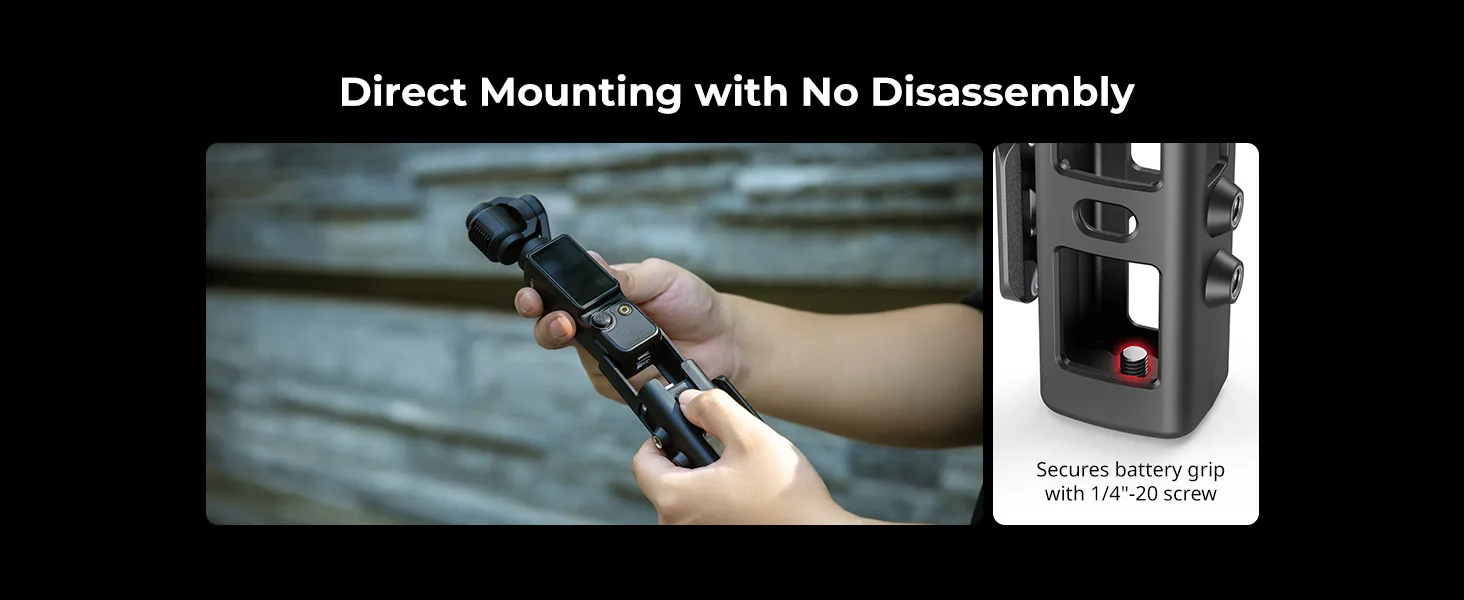 Cage Kit for DJI Osmo Pocket 3, Half Cage Used With the Pocket 3 Battery Handle