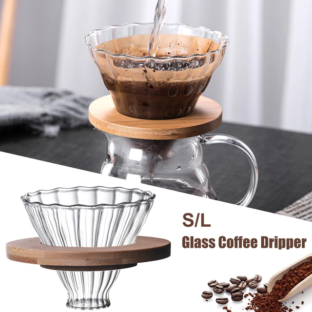 Pour Over Coffee Dripper With Wood Stand V02 Coffee Dripper Coffee Server Coffee  Maker Brewing Cup