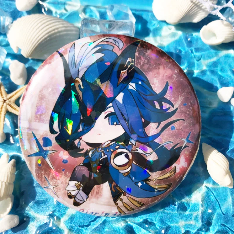 Anime Genshin Impact Navia Wriothesley II Dottore Cosplay Kostüm Zubehör Spiel Brosche Pin Cartoon Abzeichen Rucksack Prop – Detail 4