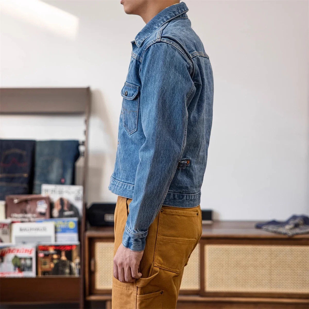 Red Tornado 18oz Selvedge Denim Jacket 11MJ Short Slim Fit Vintage Indigo Rugged Menswear 4