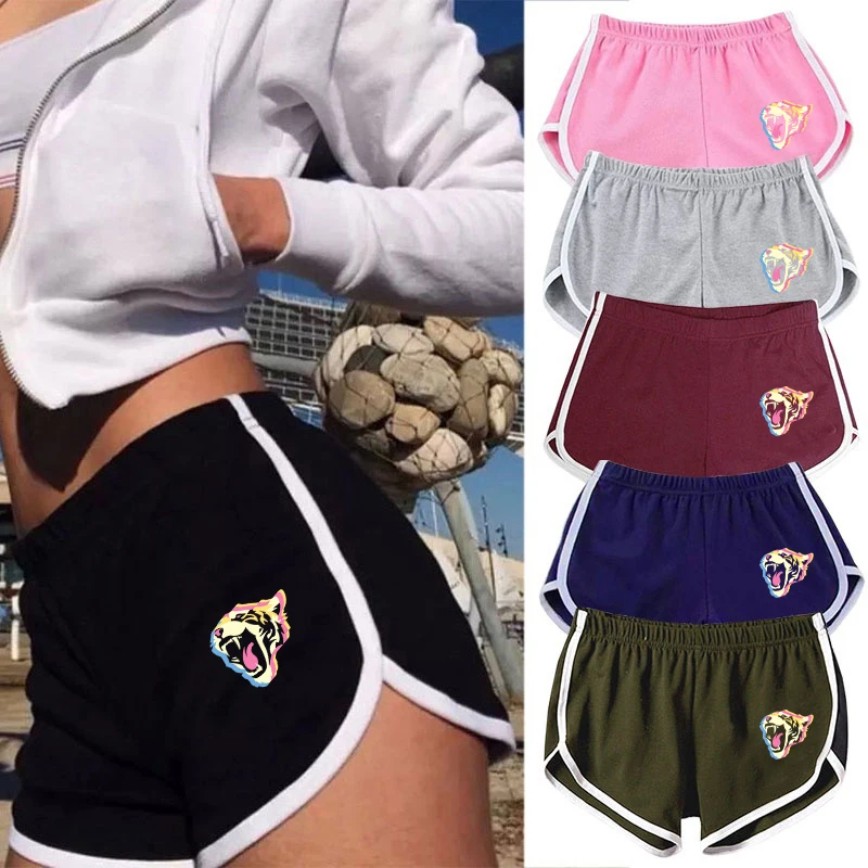 

2023 Summer Casual Shorts Women Fit Solid Available Shorts Loose Elastic Waist Breathable Women Sports Shorts Yoga Beach Pants