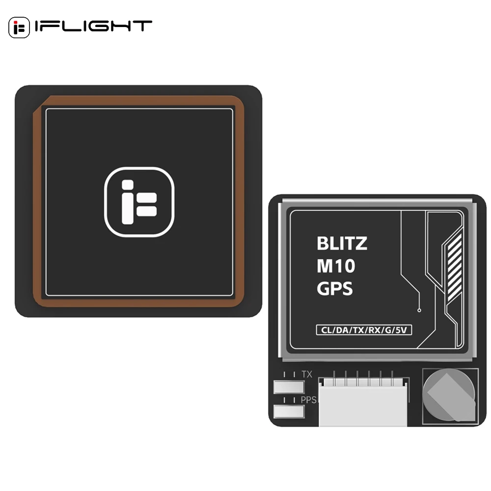 

IFlight BLITZ M10 3.3V-5.5V GPS Built-in High Precision QMC5883L Compass Antenna RC Airplane FPV Racing Drone Accessories Parts