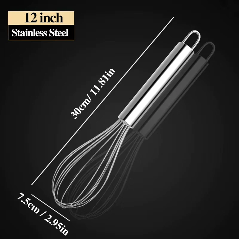 Premium Stainless Steel Manual Egg Beater - Durable Mixing Tool