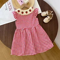 51166-fc7c2d.jpg Girls Plaid Dress (Vintage Collar Design)