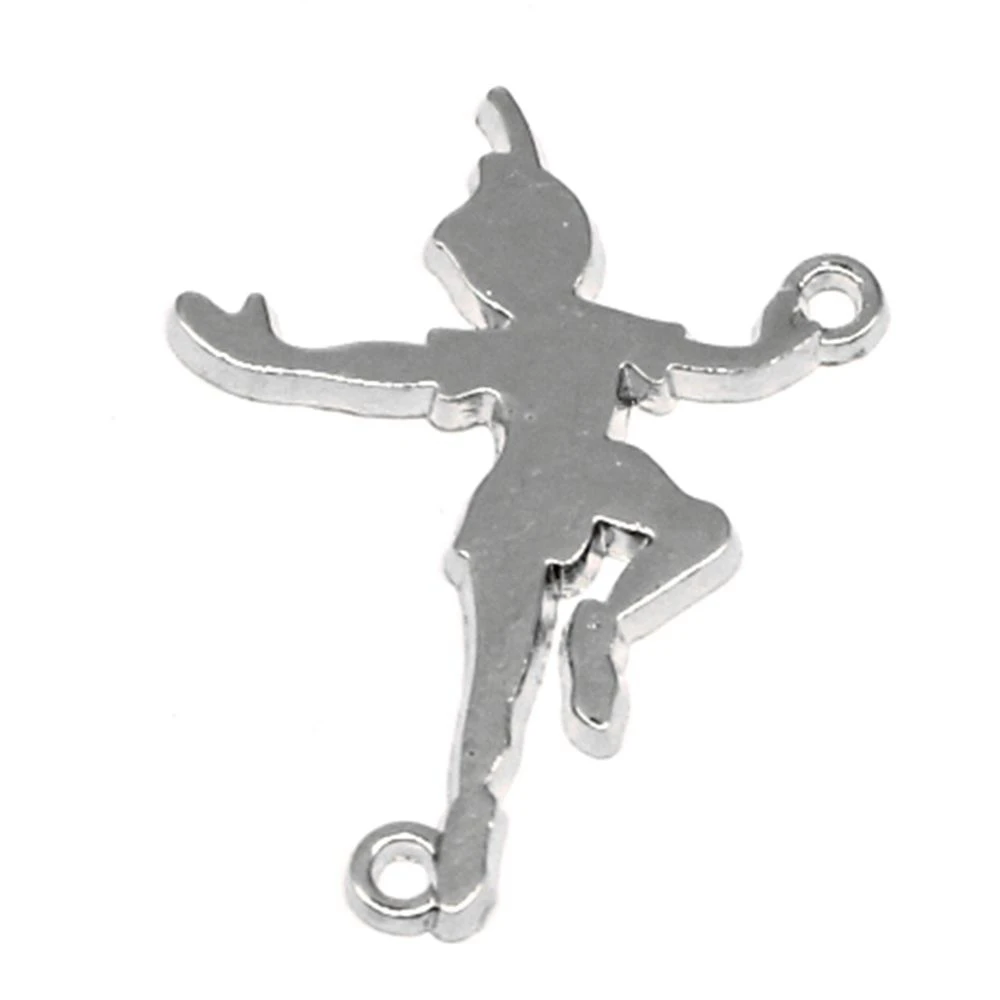

Dance Connector Men Pendant Diy Craft Male Jewelry 23x29mm 10pcs Antique Silver Color