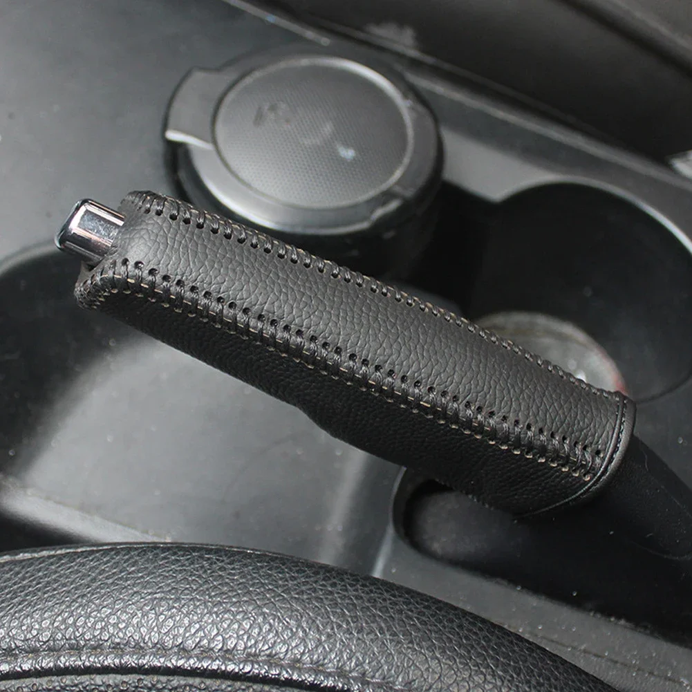Car Gears Handbrake Cover PU Leather Shift Lever Cover Four season Anti-Skid Handbrake Protection